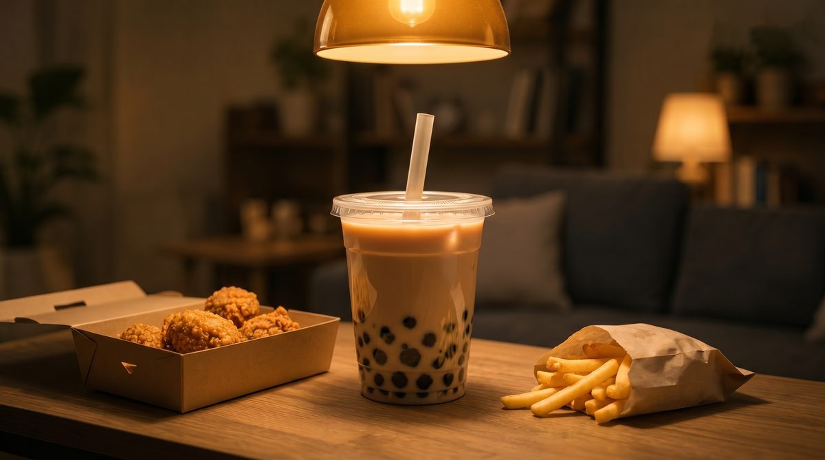 深夜餐桌:炸雞與手搖飲